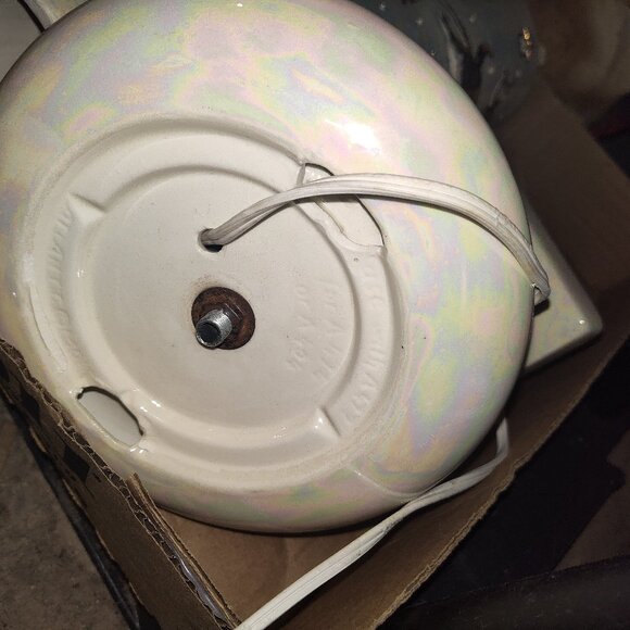 Vintage Atlantic Mold Tall Ceramic Christmas Lamp Santa Sleigh Reindeer 5-Light - Picture 14 of 14